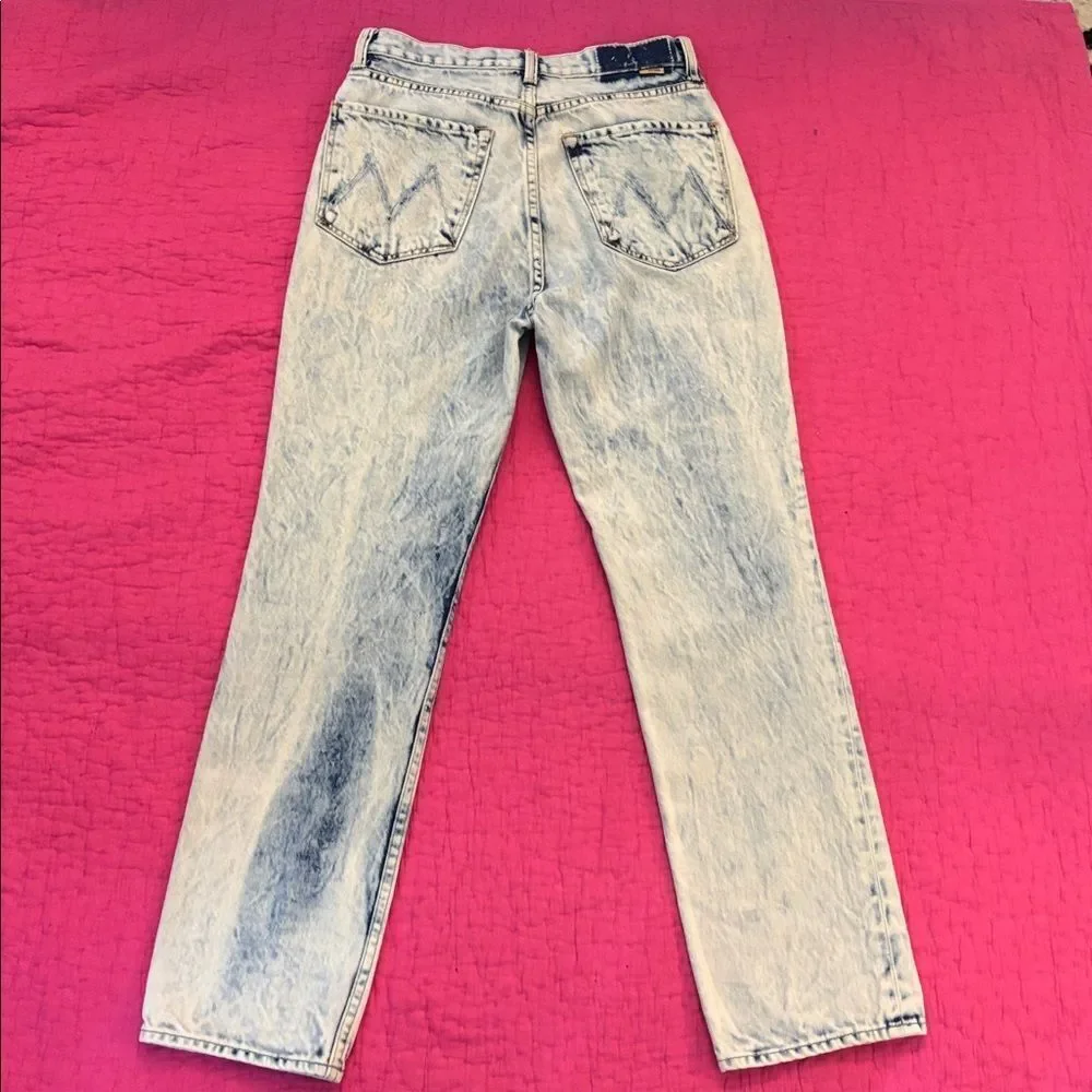 Mother Women's High Rise Acid Wash Jeans, size 26